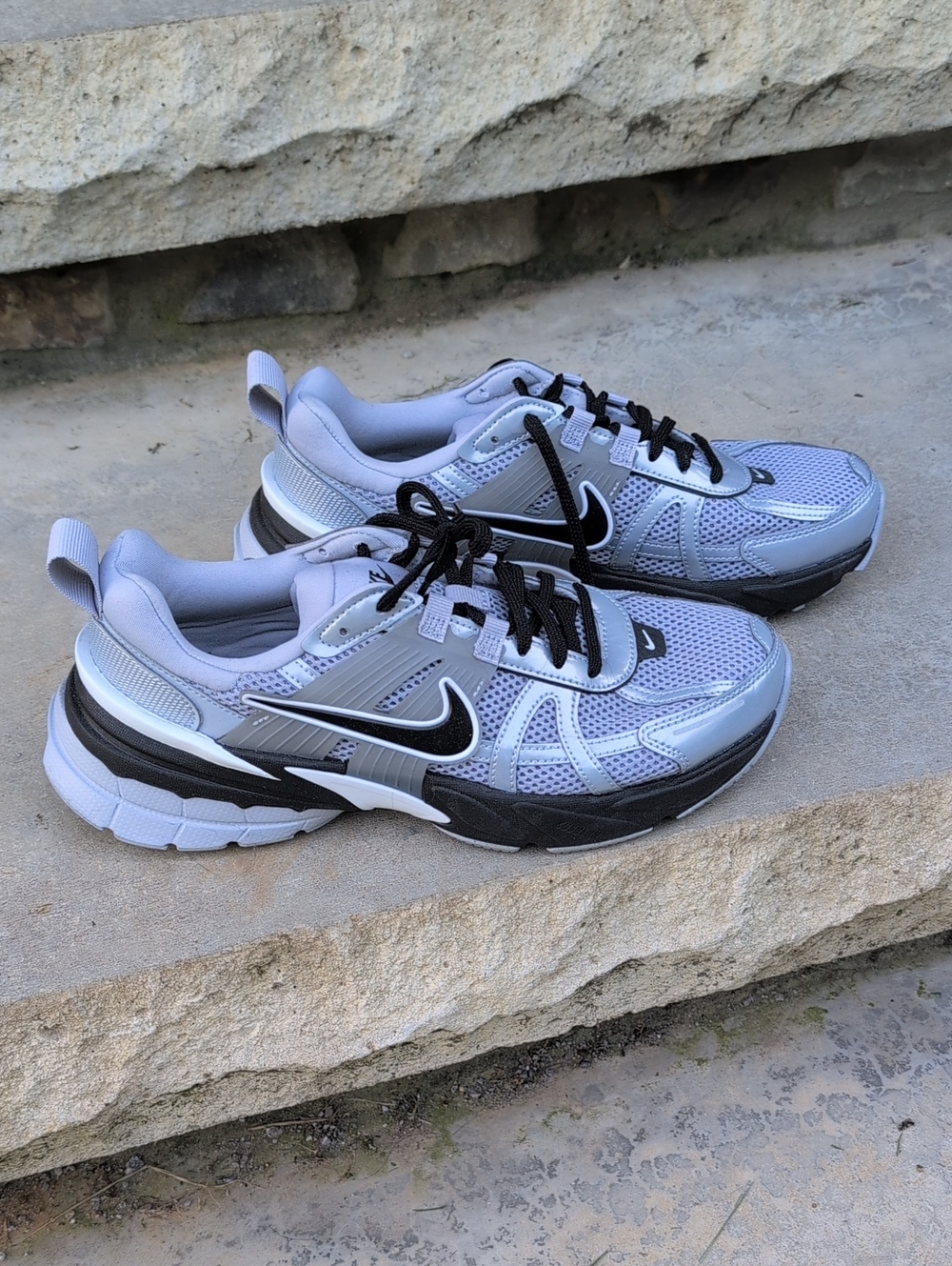 Men's Nike Silver And Black Shoes